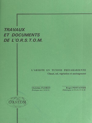 cover image of L'aridité en Tunisie présaharienne